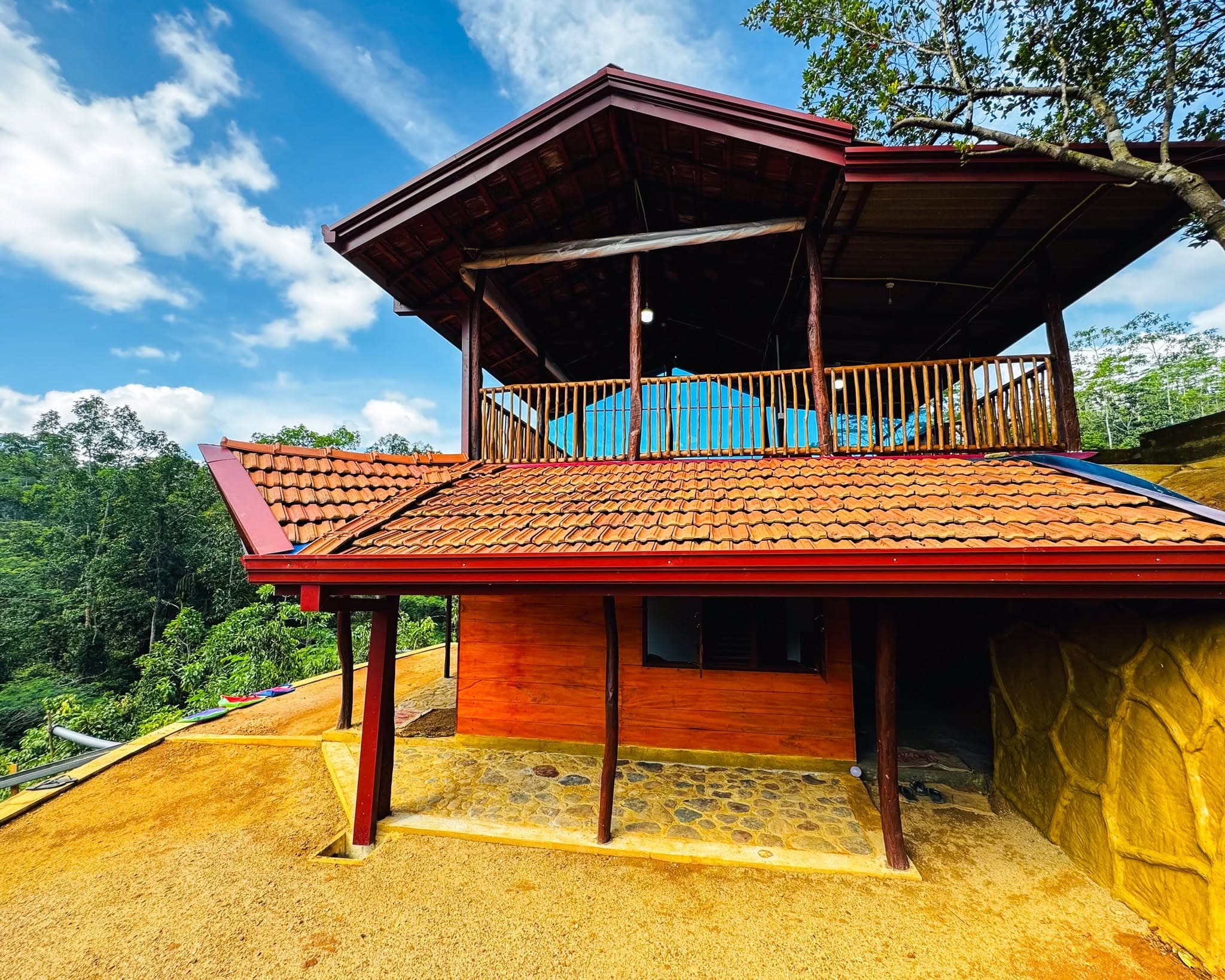 Veranda & Traditional Clay Tile Patio