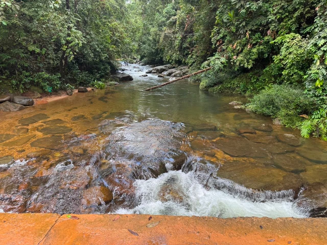 River Rushing Over Smooth Rocks